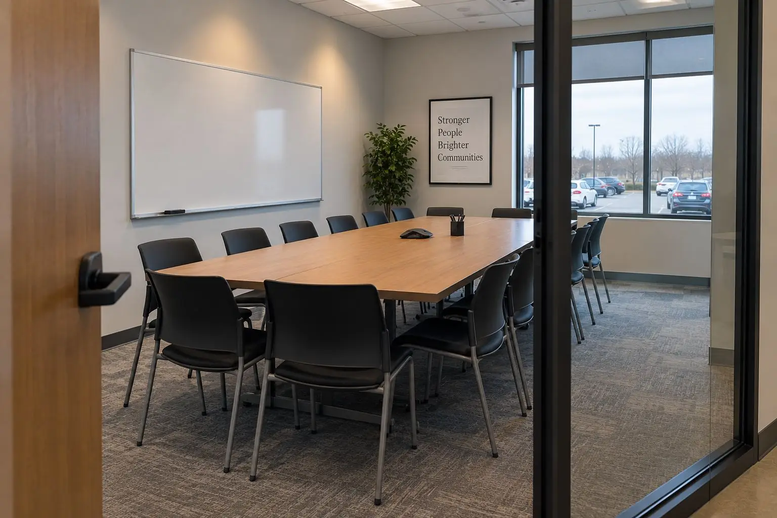Nonprofit board meeting room